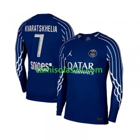 Camisolas de futebol Paris Saint-Germain Khvicha Kvaratskhelia 7 Equipamento Quarto 2024/25 Manga Comprida